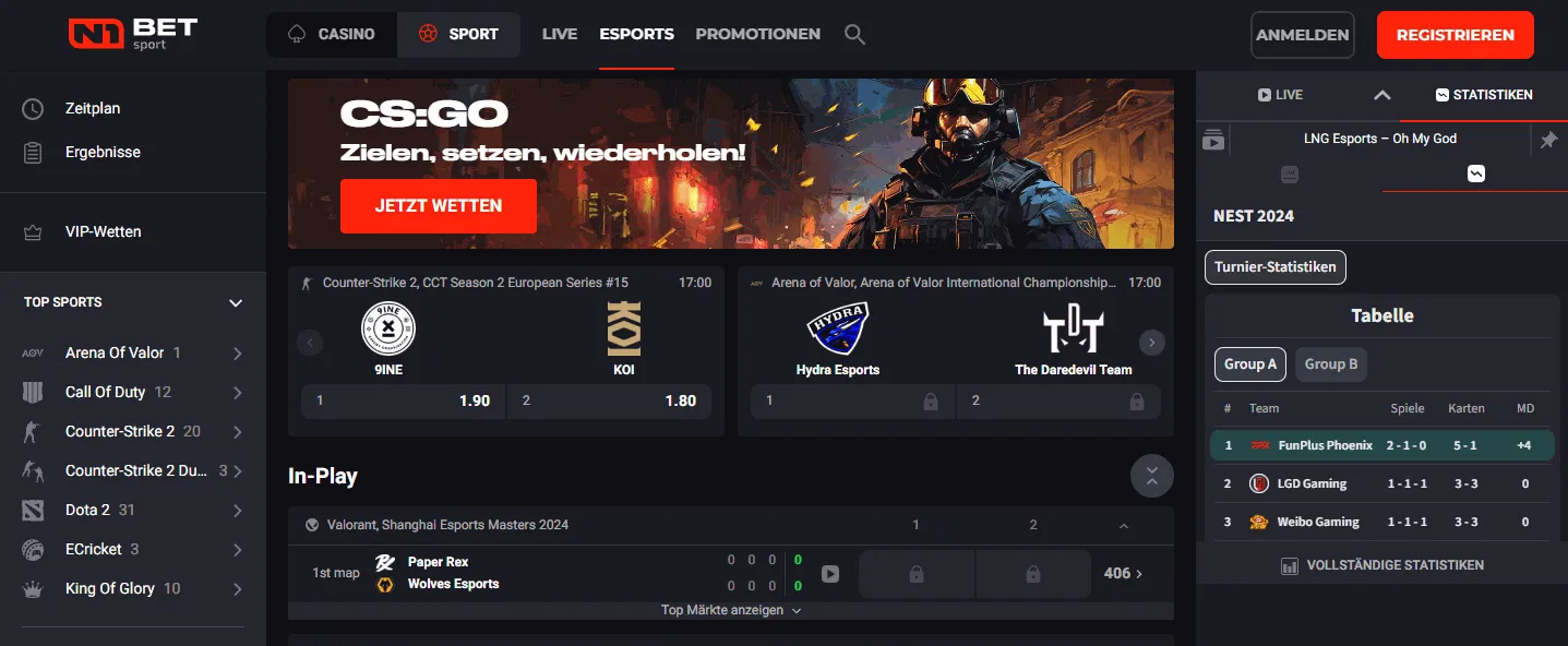 N1 Bet eSport Wetten